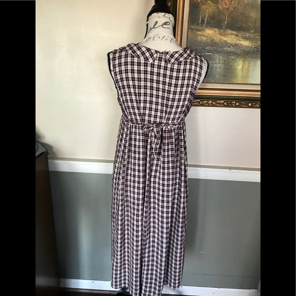 Rare Vintage 1980’s Gingham Collar Dress - Picture 5 of 9